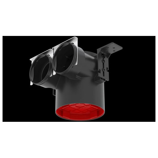 Zehnder Luftdurchlassgehäuse ComfoCase TVA/P 2xDN75 DN125 seitlich ABS 990326121