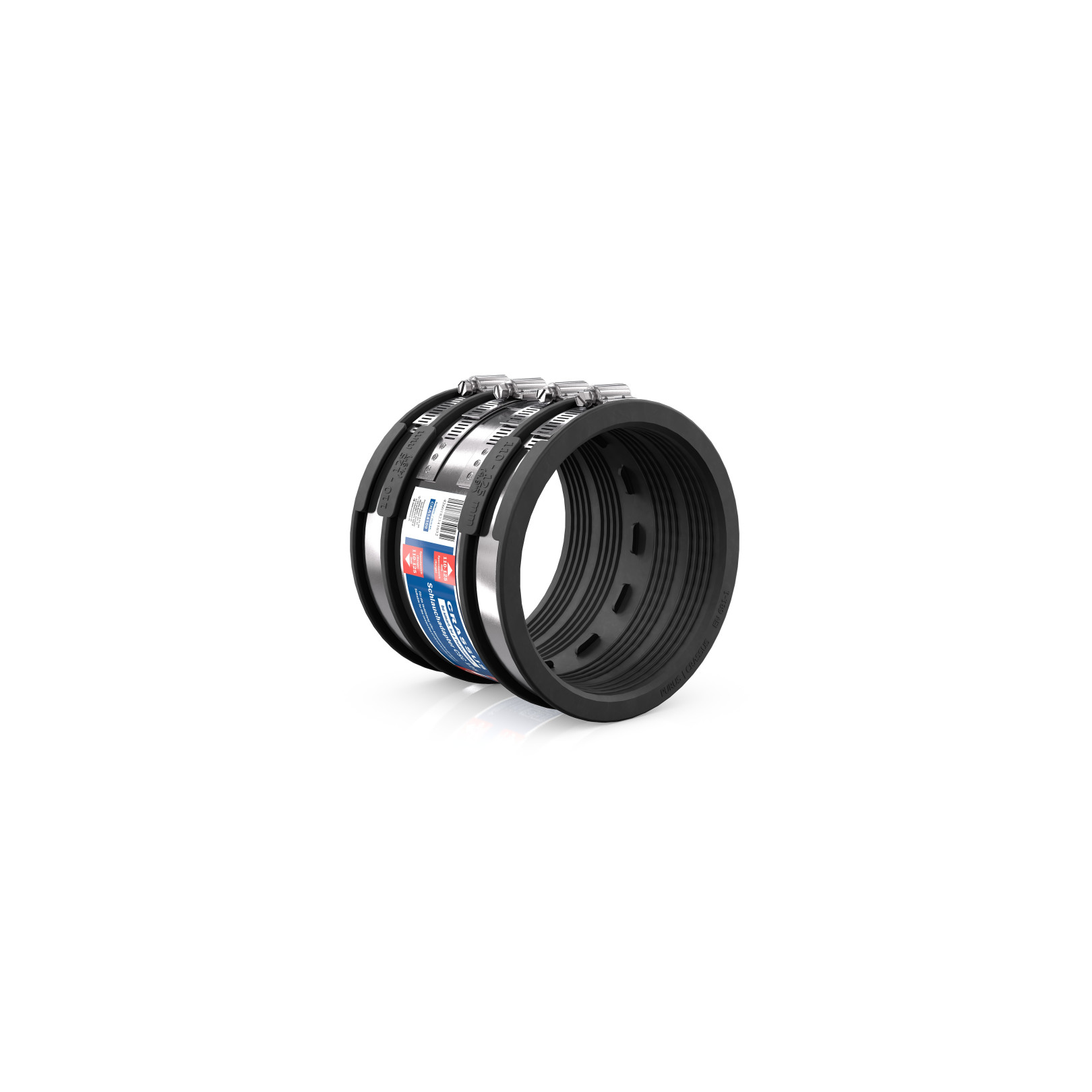 Crassus Schlauchadapter Typ 2B CSC 125 110-125mm EPDM V2A bis 2,5 bar CRA14109