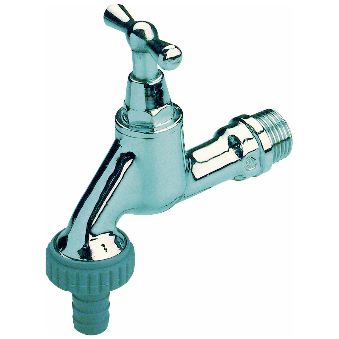 Aalberts Auslaufventil Seppelfrickeke Sepp DN 20 Messing verchromt Schlauchverschraubung Knebelgriff 0000104