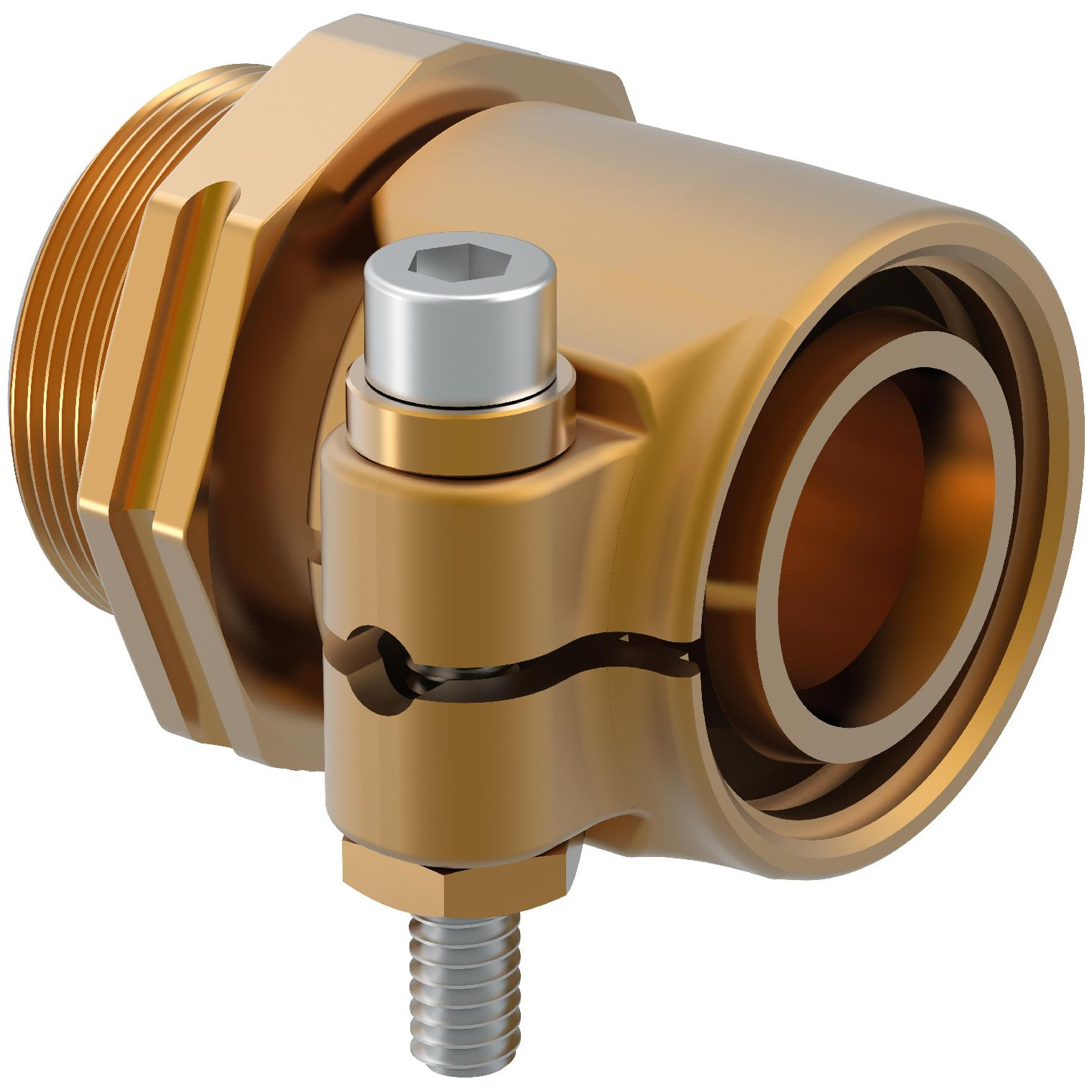 Uponor Wipex Übergangsnippel PN6 32x2,9-G1 Messing O-Ring Edelstahl Schraube 1018329