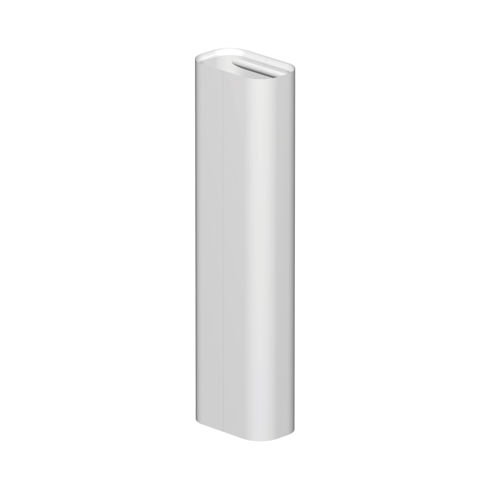 Wemefa Design-Rohrabdeckung Super-Standfix-Plus weiß glänzend Kunststoff 35 x 10 mm 205 mm 10-826-10