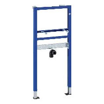 Geberit Waschtisch Element DuofixBasic 112 cm Standarmatur höhenverstellbar PE-HD Anschlussbogen Wandanker 458404001