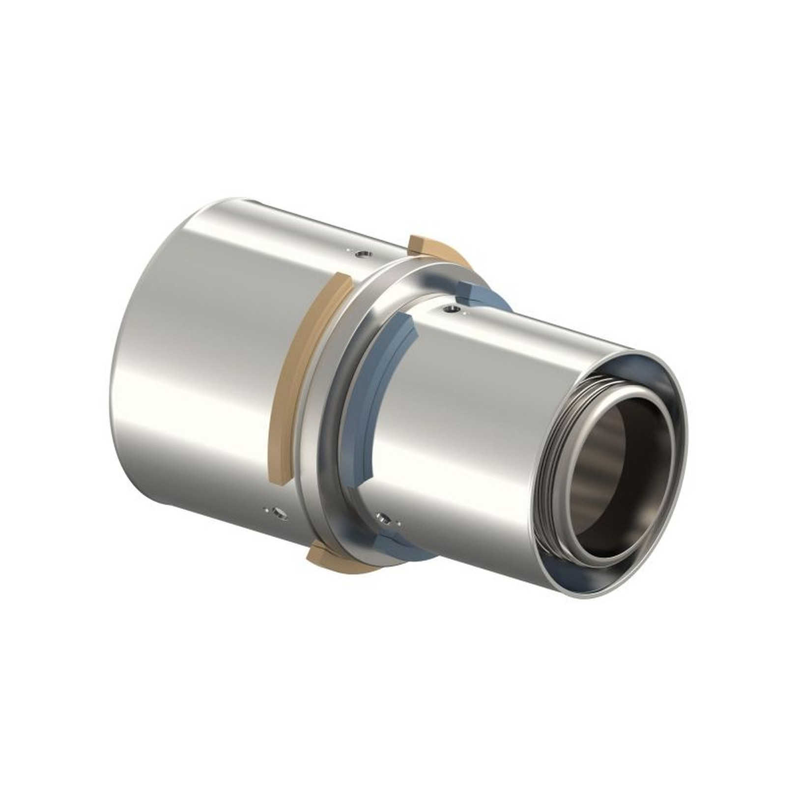 Uponor S-Press Kupplung reduziert 40mm 32mm Pressmuffe PPSU Messing Edelstahlpresshülse DVGW 1046931