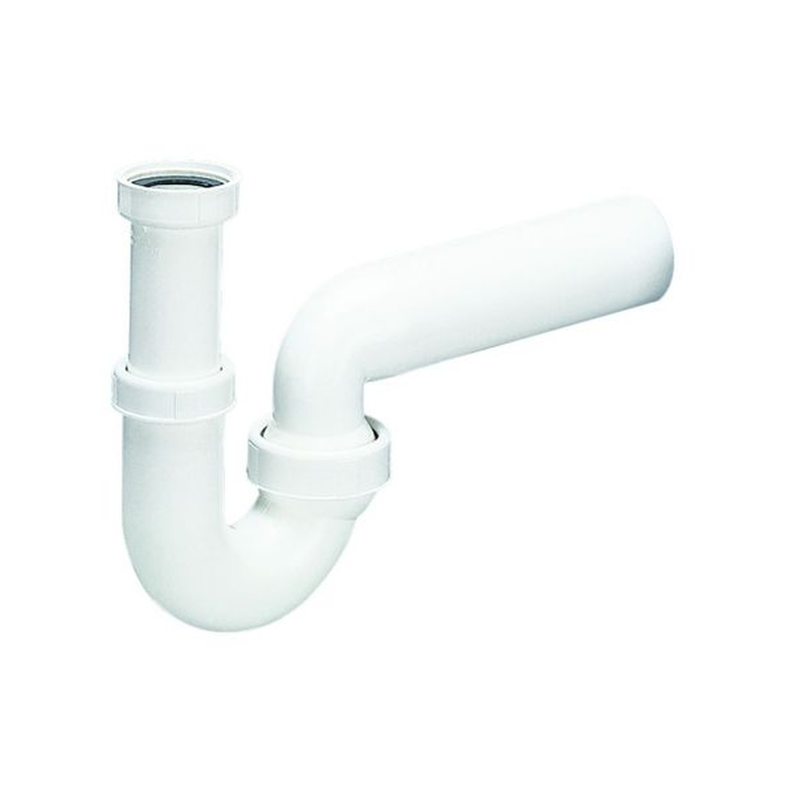 Dallmer Spülen-Röhrensiphon Typ 100/0 DN40 1 1/2 Zoll Kunststoff PP Kugelgelenk Weiß 010216