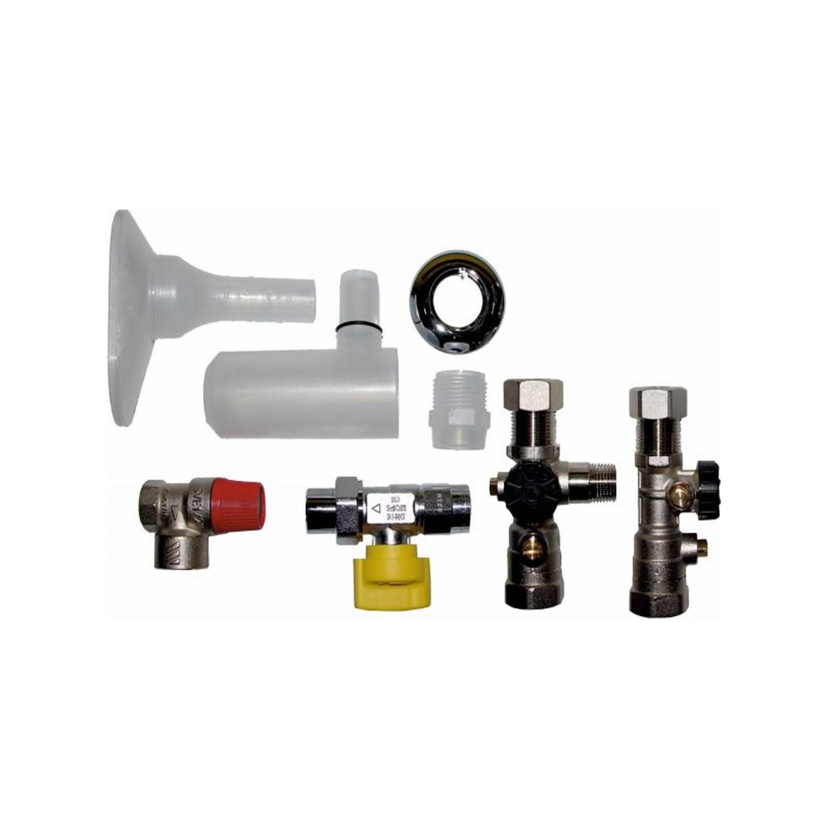 WOLF Anschluss-Set Gasthermen AP KFE-Hahn thermische Sicherung Sicherheitsventil 3 bar 2072346