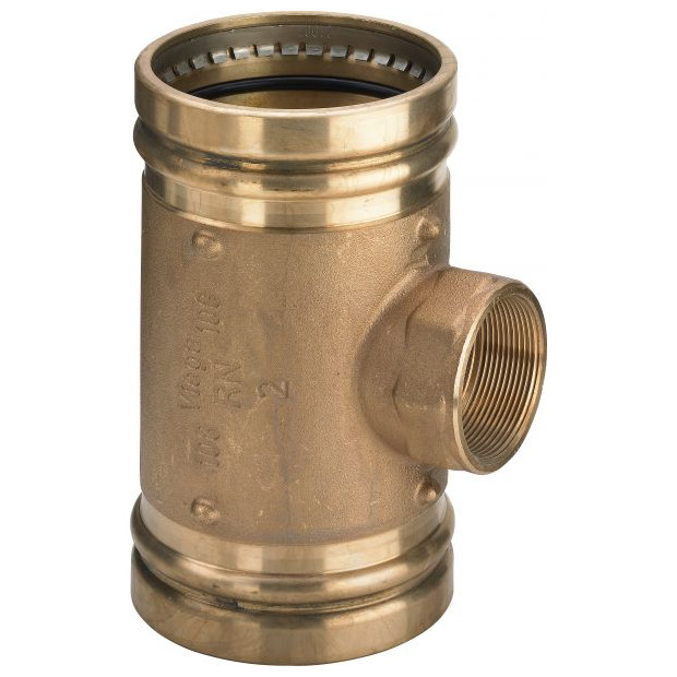 Viega T-Stueck Sanpress 2217.2XL 108x3-4x108mm Rotguss Pressfitting SC-Contur 354596