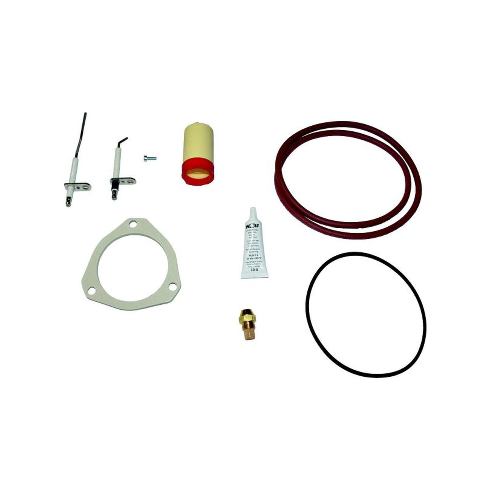 Wolf Wartungsset COB-2-20 Ölbrennwertkessel Zündelektrode Öldüse O-Ringe Silikonfett 8908624