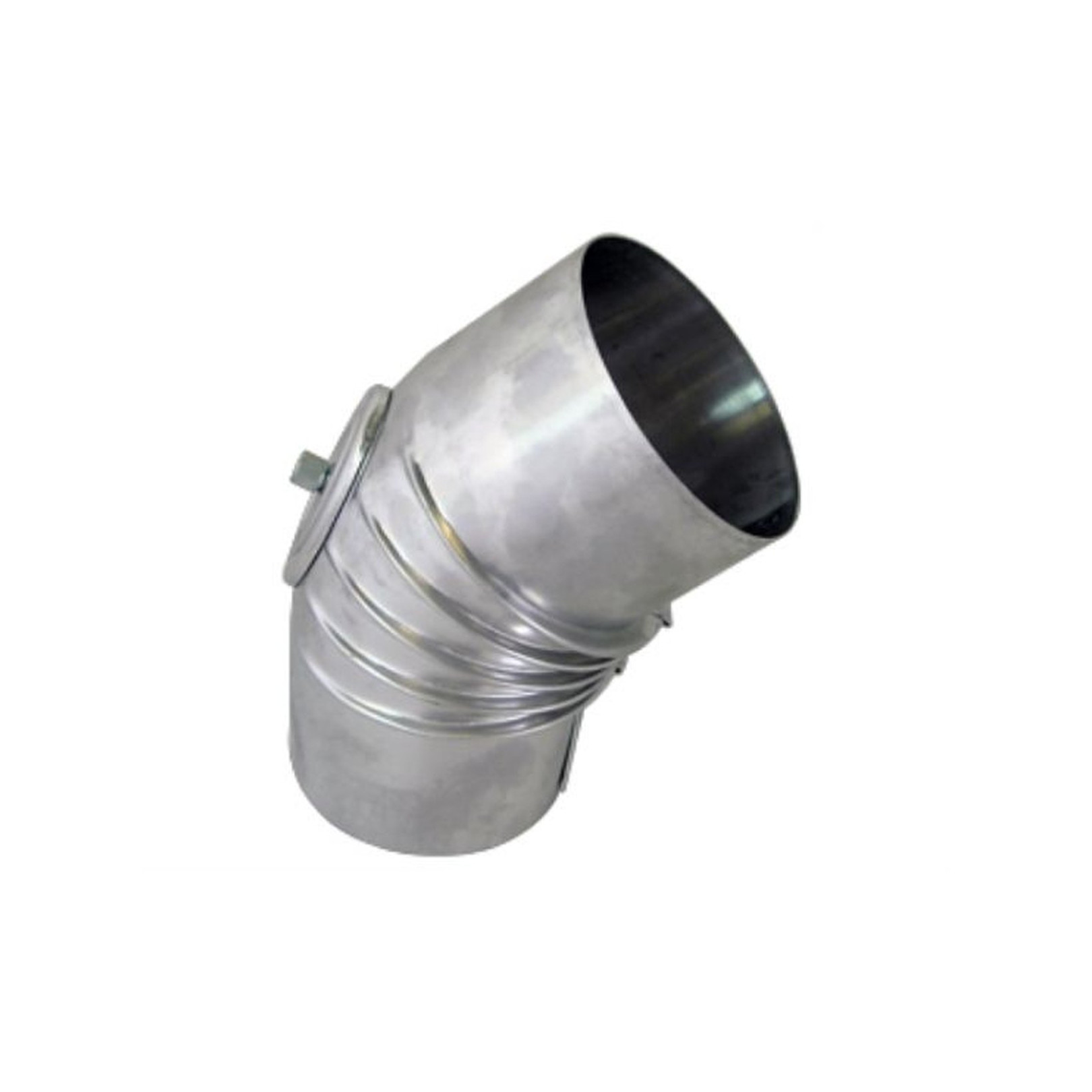 BS ALU-Bogen, gerippt, 45 Grad, d:110 mit Kontrollverschluß