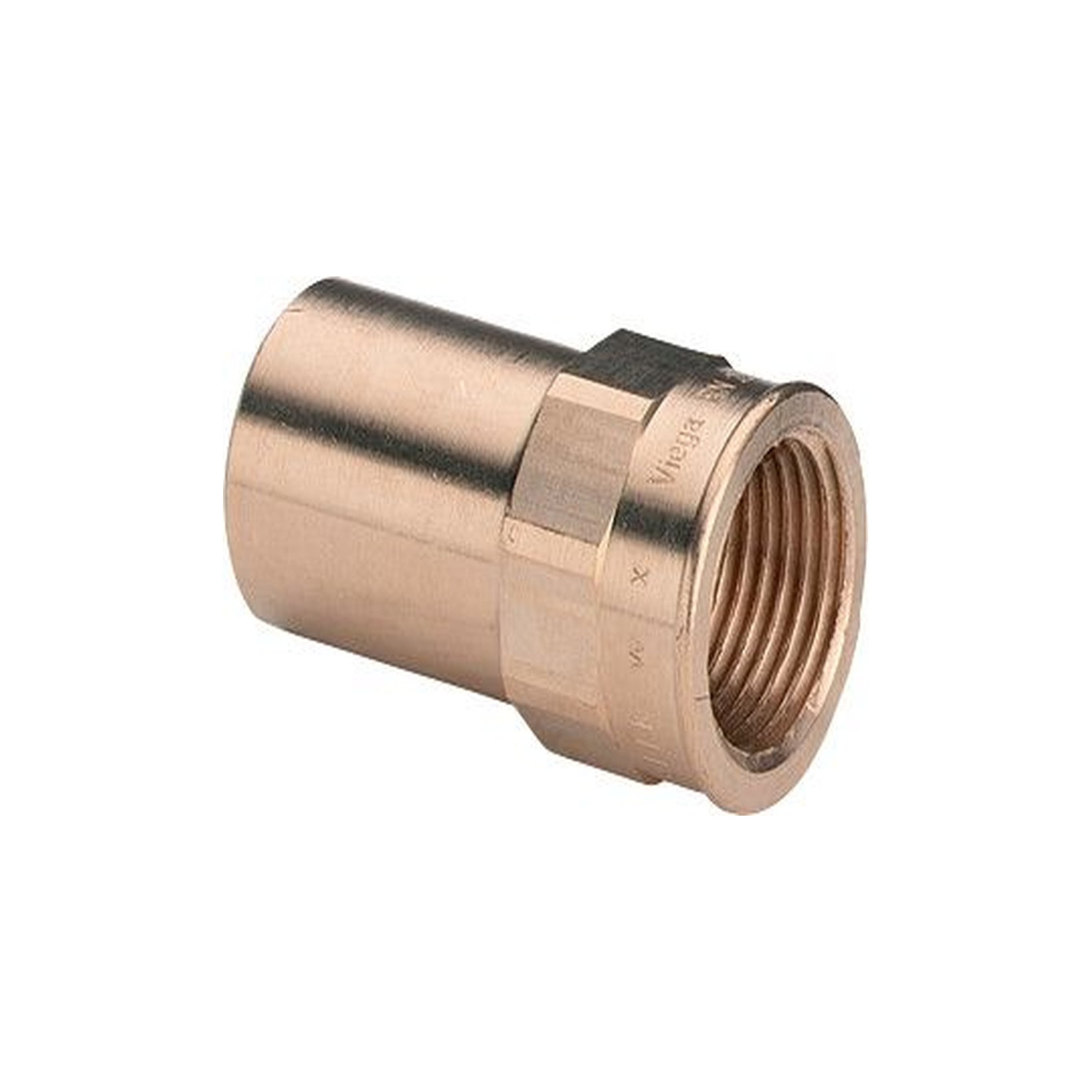 Viega Pressfitting Sanpress 2211.1 EinsteckStück 42mm x 1 1/2 Zoll IG Siliziumbronze SC-Contur 135430