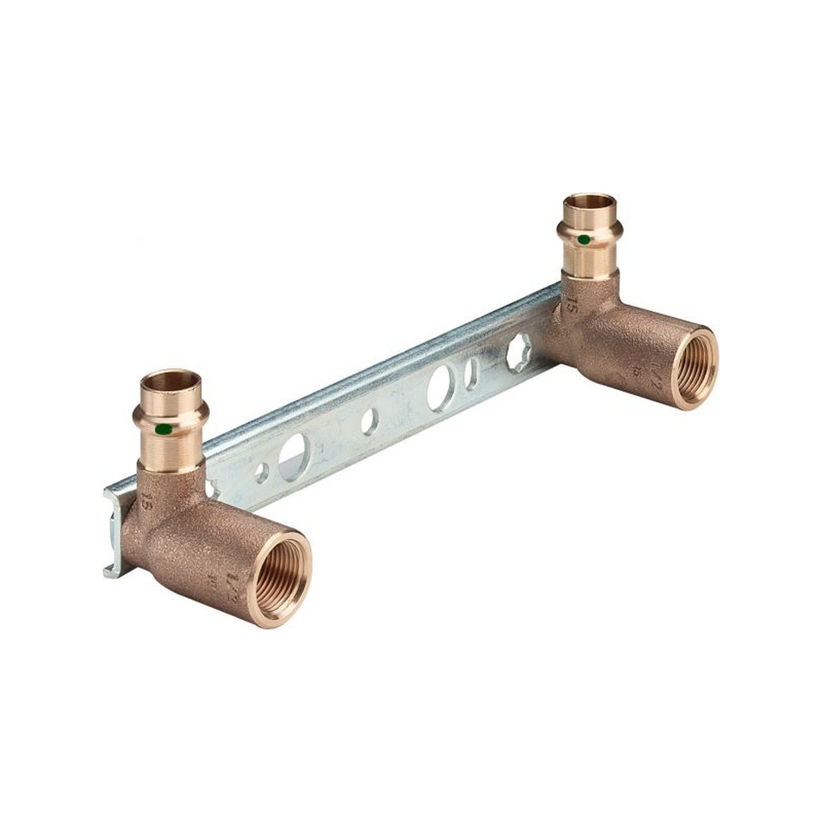 Viega Pressfitting Sanpress Montageeinheit 15x1/2x45x150/200 flach SC-Contur Siliziumbronze 124502