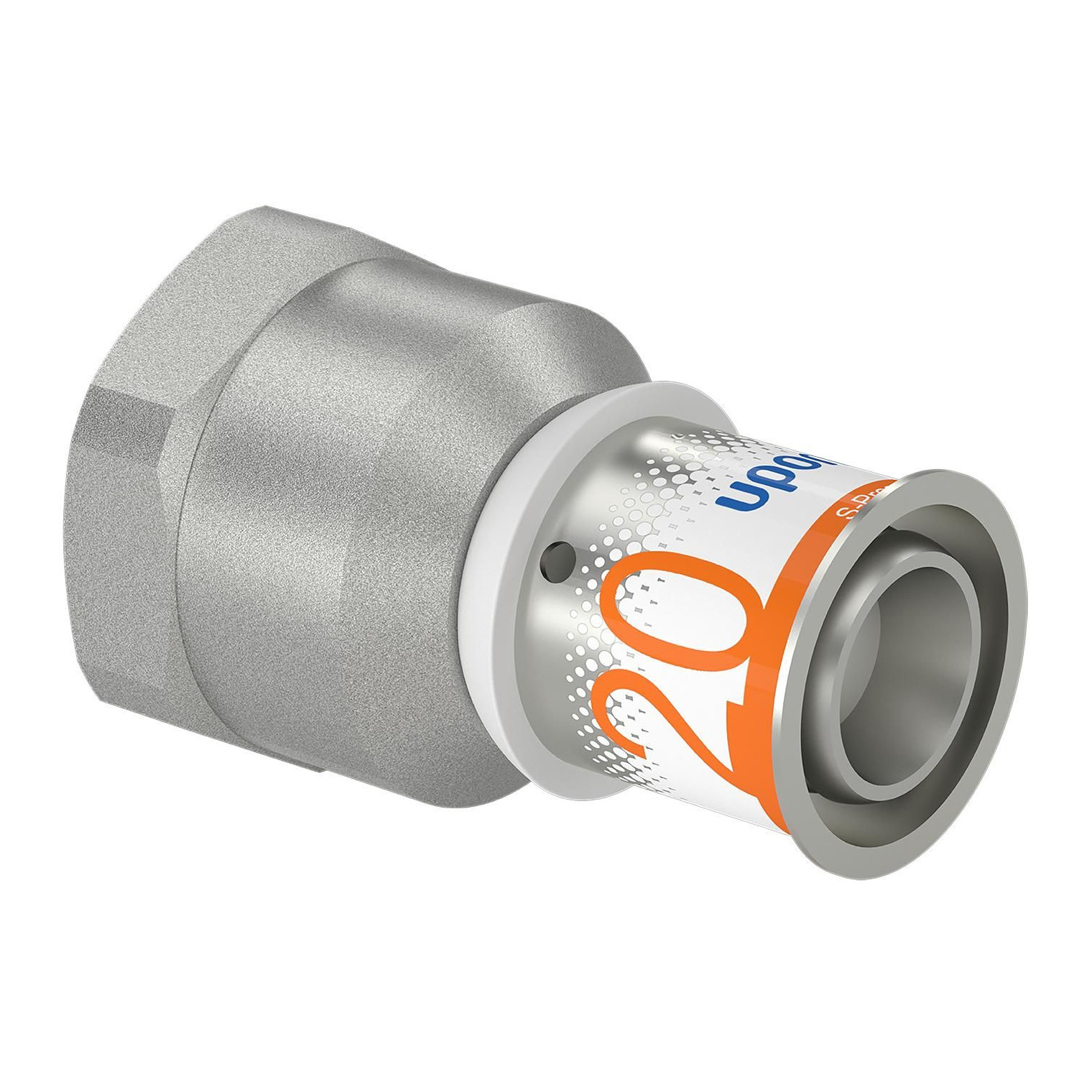 Uponor S-Press PLUS Übergangsmuffe 20mm DN20 3/4 Zoll IG Edelstahlpresshülse DVGW 1070517