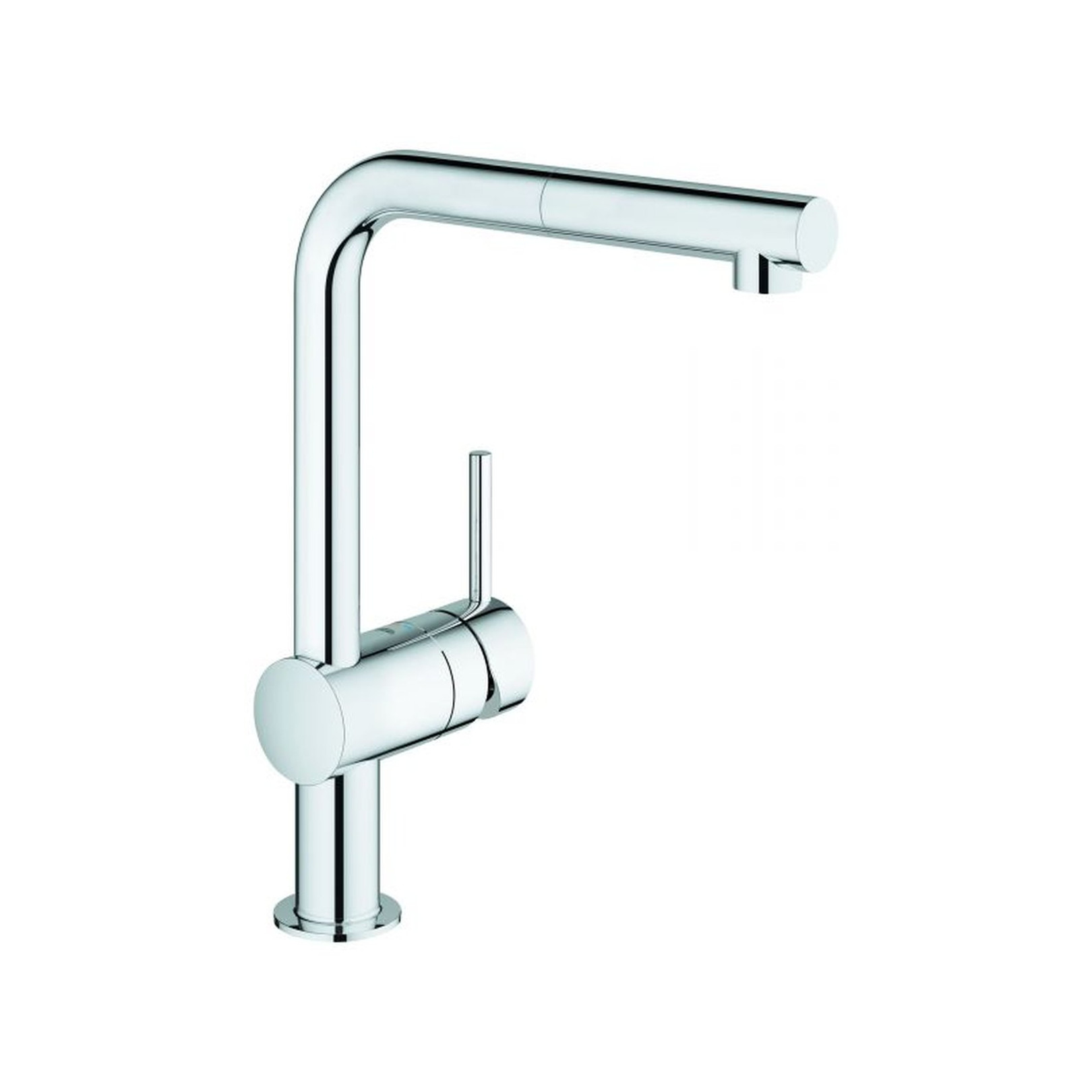 Grohe Einhand-Spültischbatterie Minta 32168000 DN15 ausziehbarer Mousseurauslauf Chrom 32,9 cm SilkMove Schnellmontage