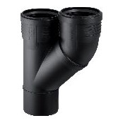 Geberit Silent-PP Parallelabzweig DN 100/100 45 Grad d110 schalloptimiert 390557141