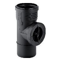 Geberit Reinigungsstück Silent PP DN 75 90Grad runde Serviceöffnung schalloptimiert 390327141