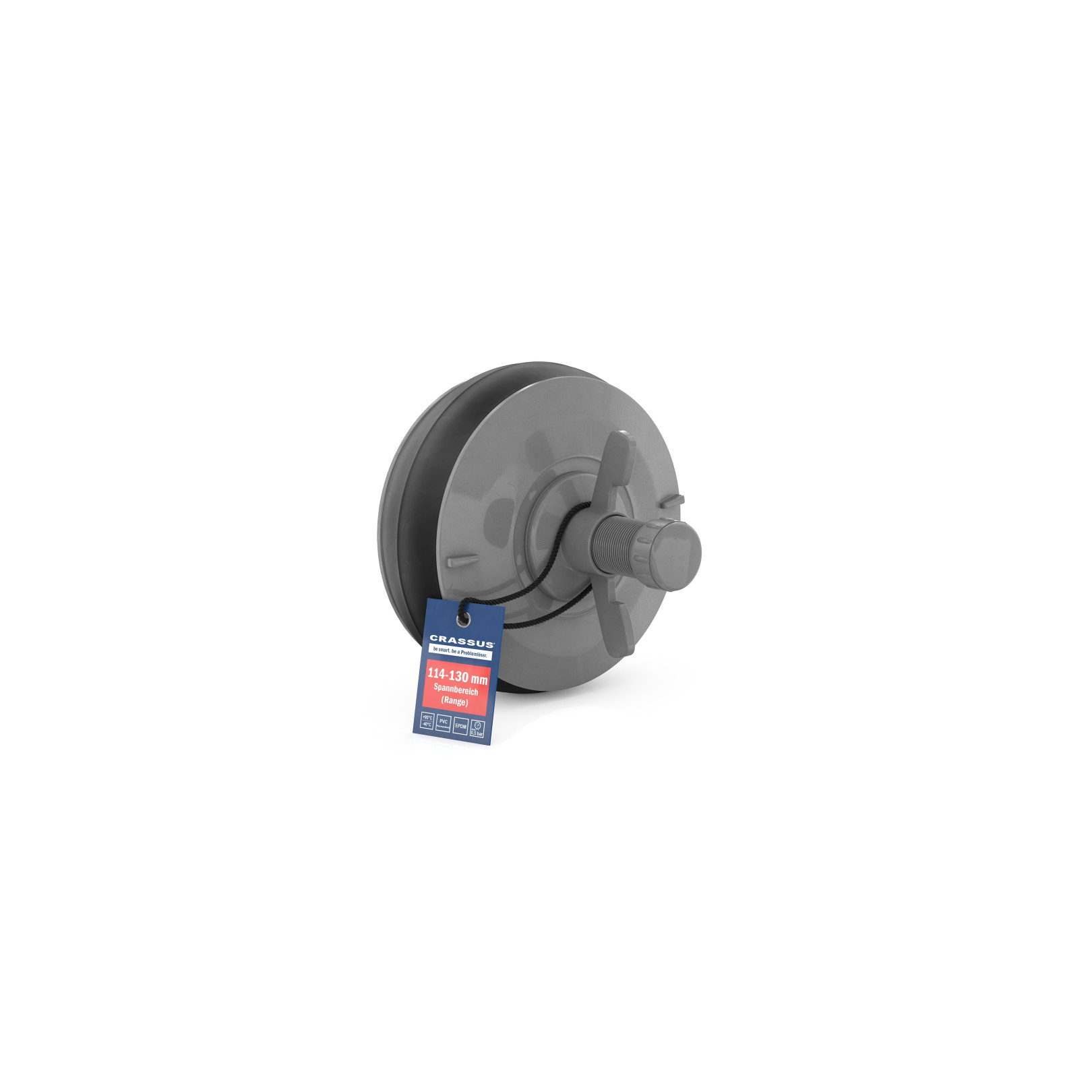 Crassus Schnellverschlussstopfen CSV 120 114-130mm 0,5 bar EPDM PVC CRA18642