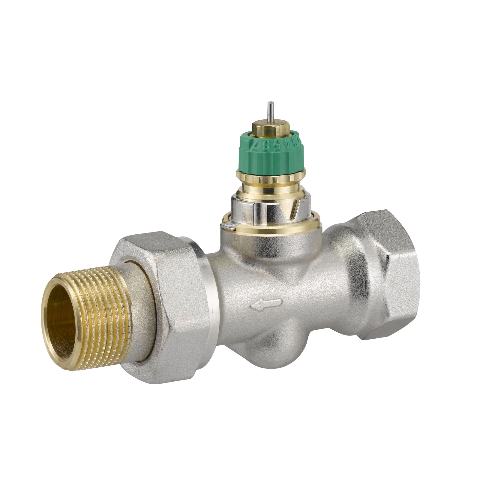 Danfoss Thermostatventil Dynamic Valve RA-DV 20 Durchgangsform R 3/4 druckunabhängig vernickelt 013G7726