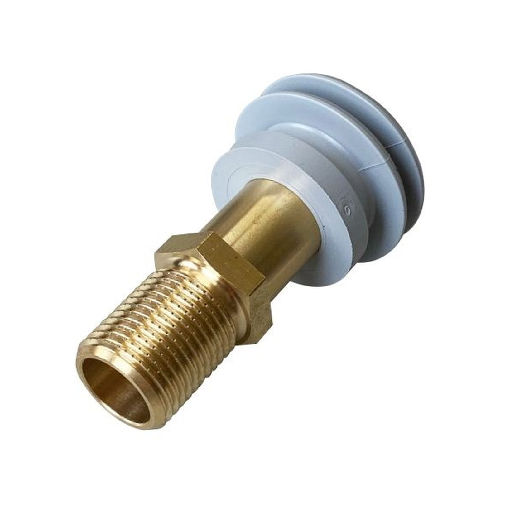 HAAS Einlaufverbinder Urinal Anschluss hinten Messing 1/2 Zoll Gewinde Lippendichtung 6030