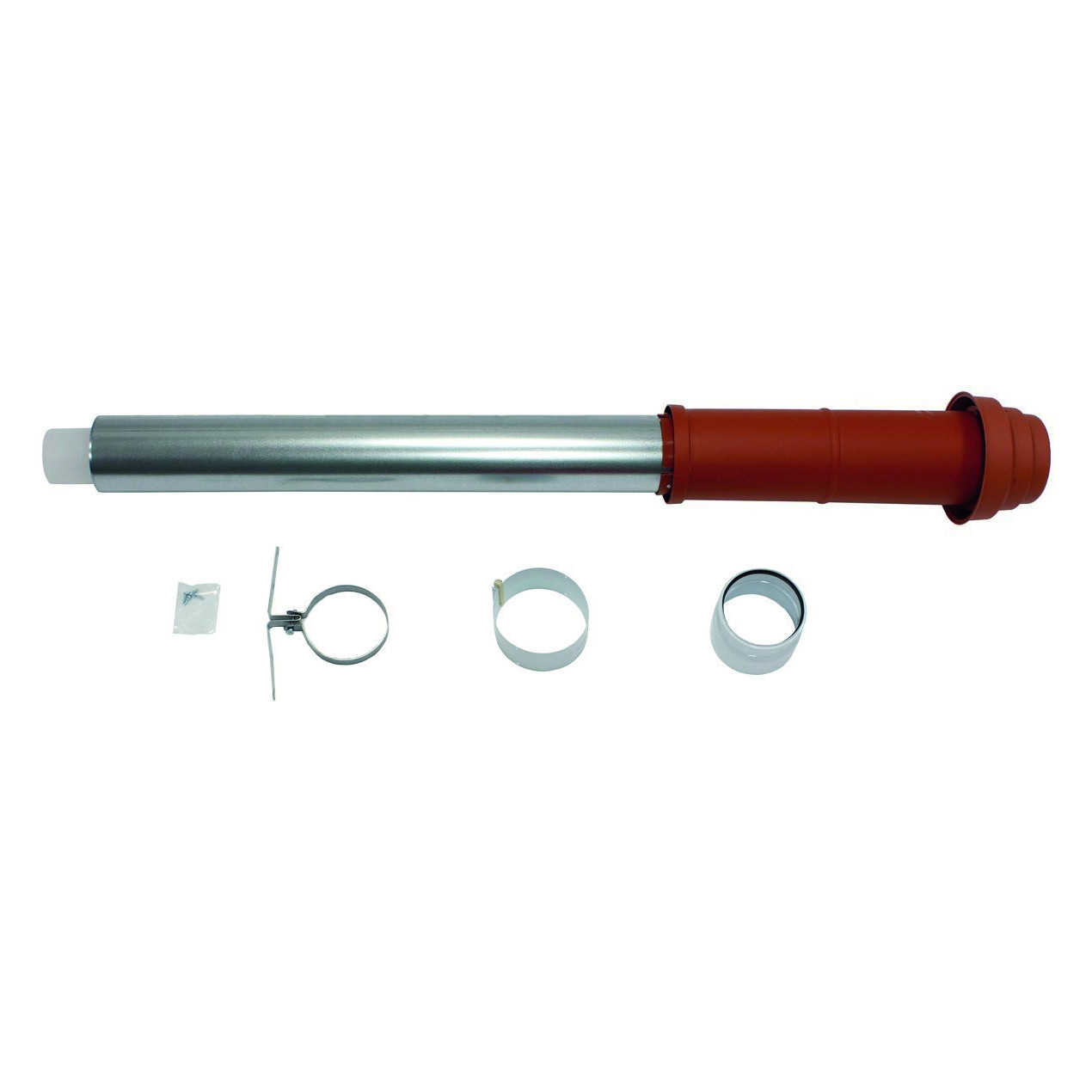 Vaillant Dachdurchführung senkrecht rot 80/125 PP LuftRohrschelle Befestigungsbügel Adapter 303201