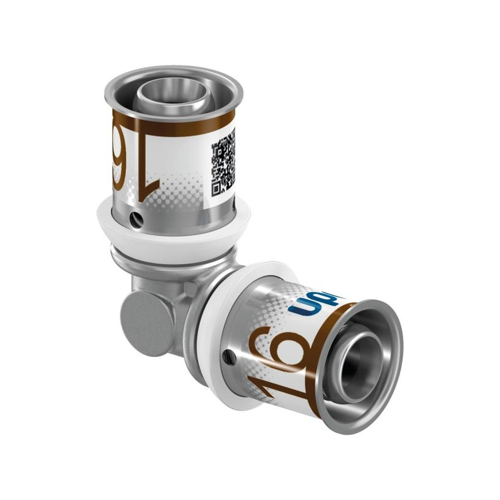 Uponor S-Press PLUS Presswinkel 25 mm 90 Grad Edelstahlpresshülse DVGW 1070525