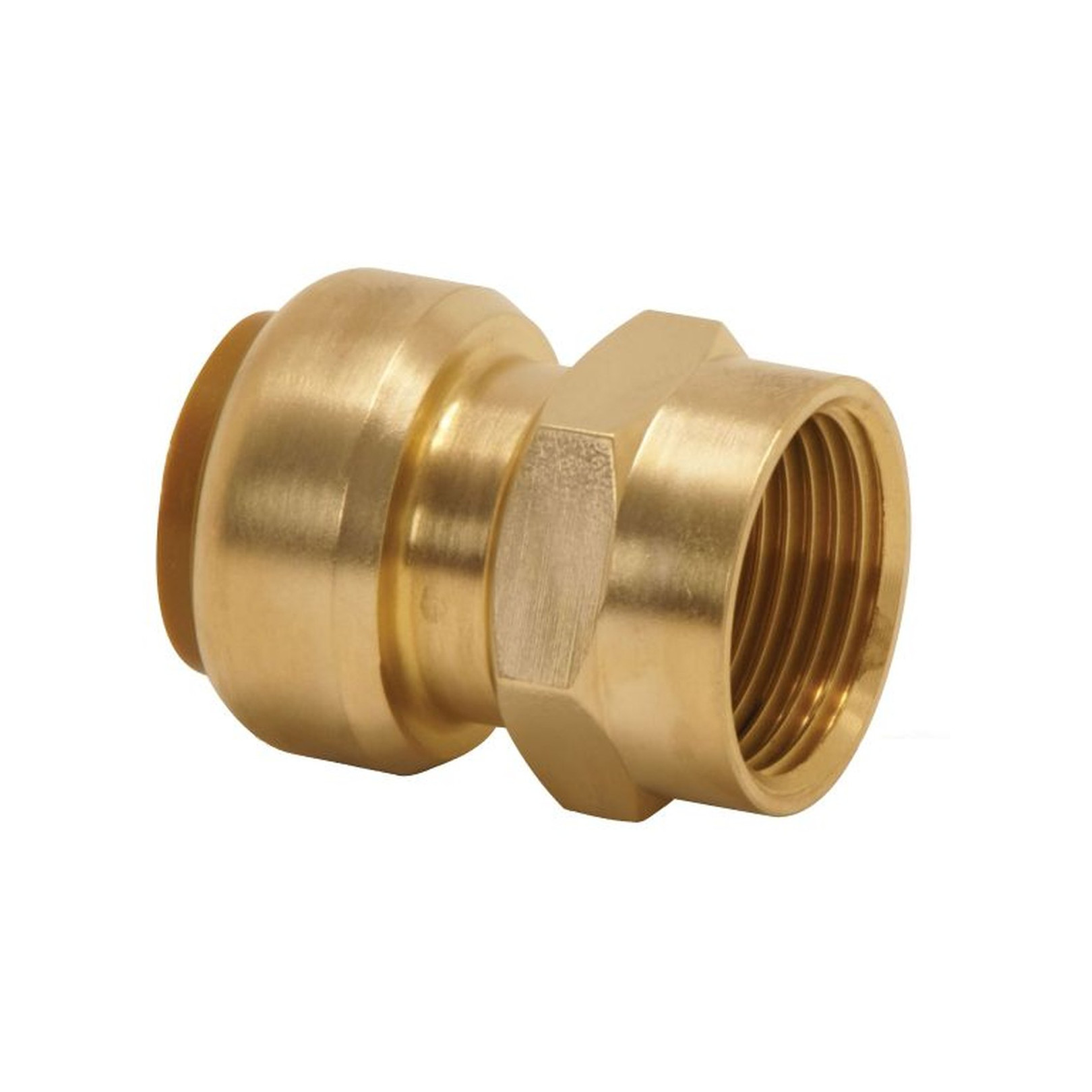 VSH Steckfitting Übergangsmuffe Tectite Classic T2 18 mm x G 1/2 Zoll IG Messing DVGW lösbar 5 Stück 4751791