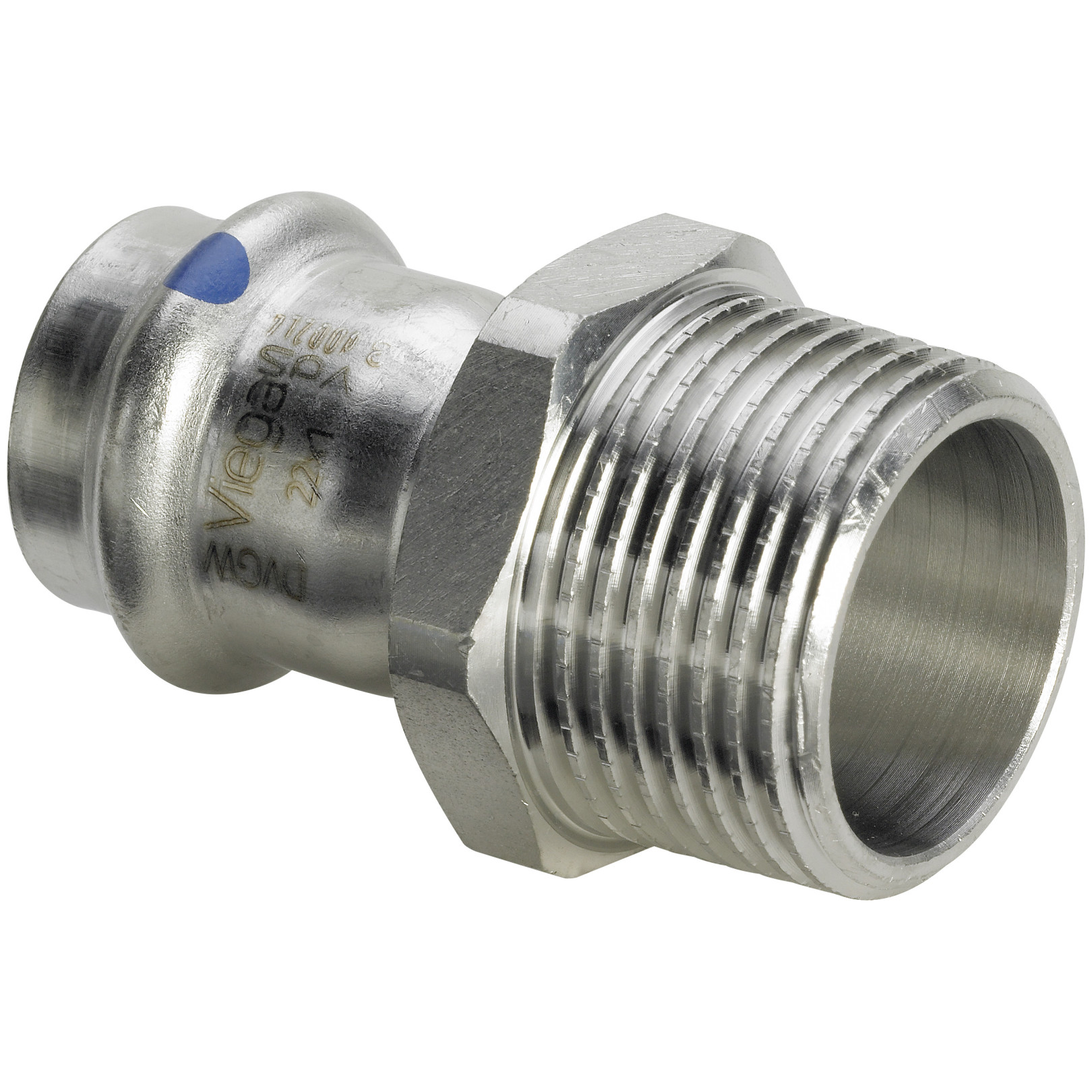 Viega ÜbergangsStück Sanpress Inox 2311LF SC-Contur LABS-frei Edelstahl 42mm R1-1-2 EPDM 665869