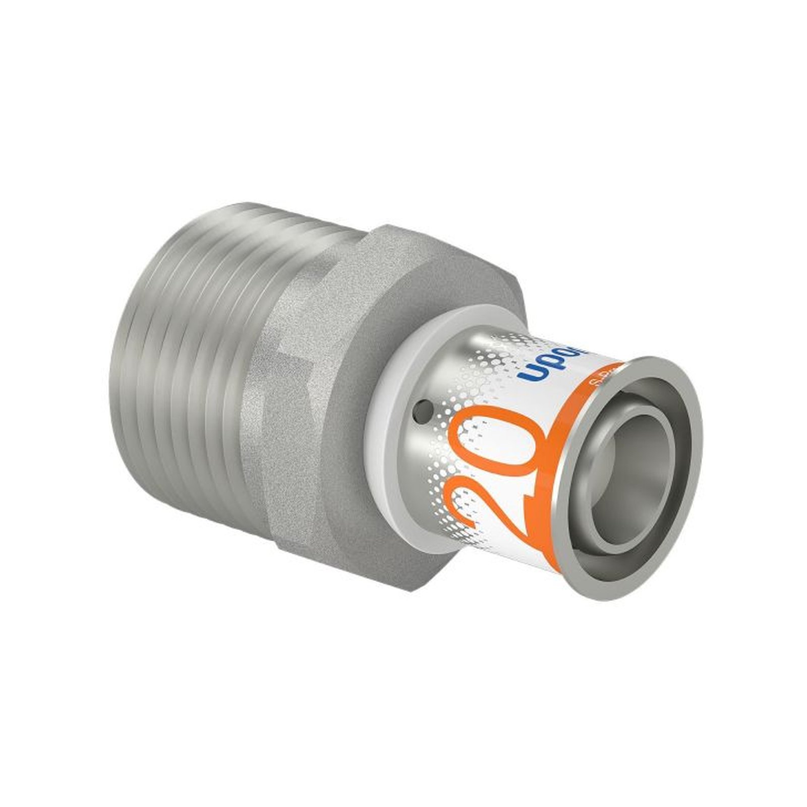 Uponor S-Press PLUS Übergangsnippel 20mm DN25 1 Zoll AG Pressmuffe Messing verzinnt 1070506