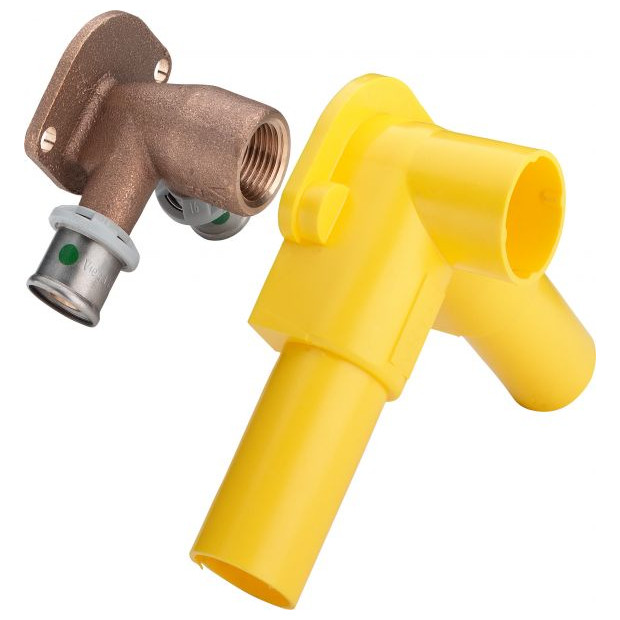 Viega Rotguss Dopp Wandscheibe Sanfix P 2125.4 16x1-2x16 SC-Contur Pressanschluss 303648