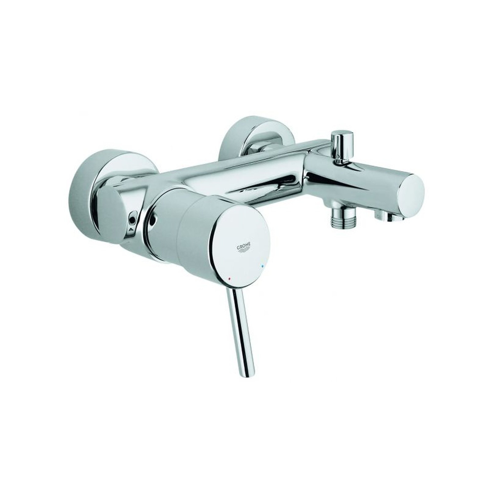 GROHE Einhebel Wannenbatterie Concetto DN 15 Wandmontage Chrom SilkMove Rückfließschutz 32211001