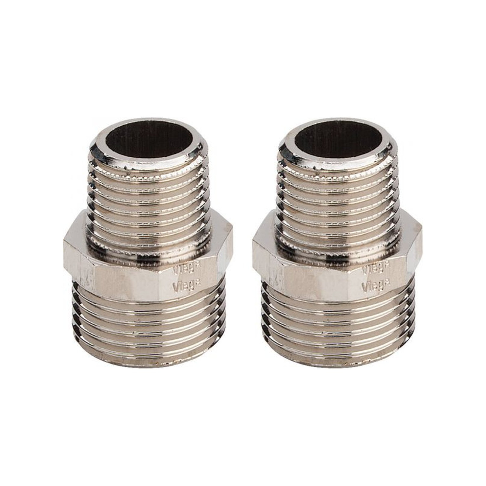 Viega Adaptersatz 1022.6 Rp1-2 IG 3-4 Messing matt-vernickelt 153687