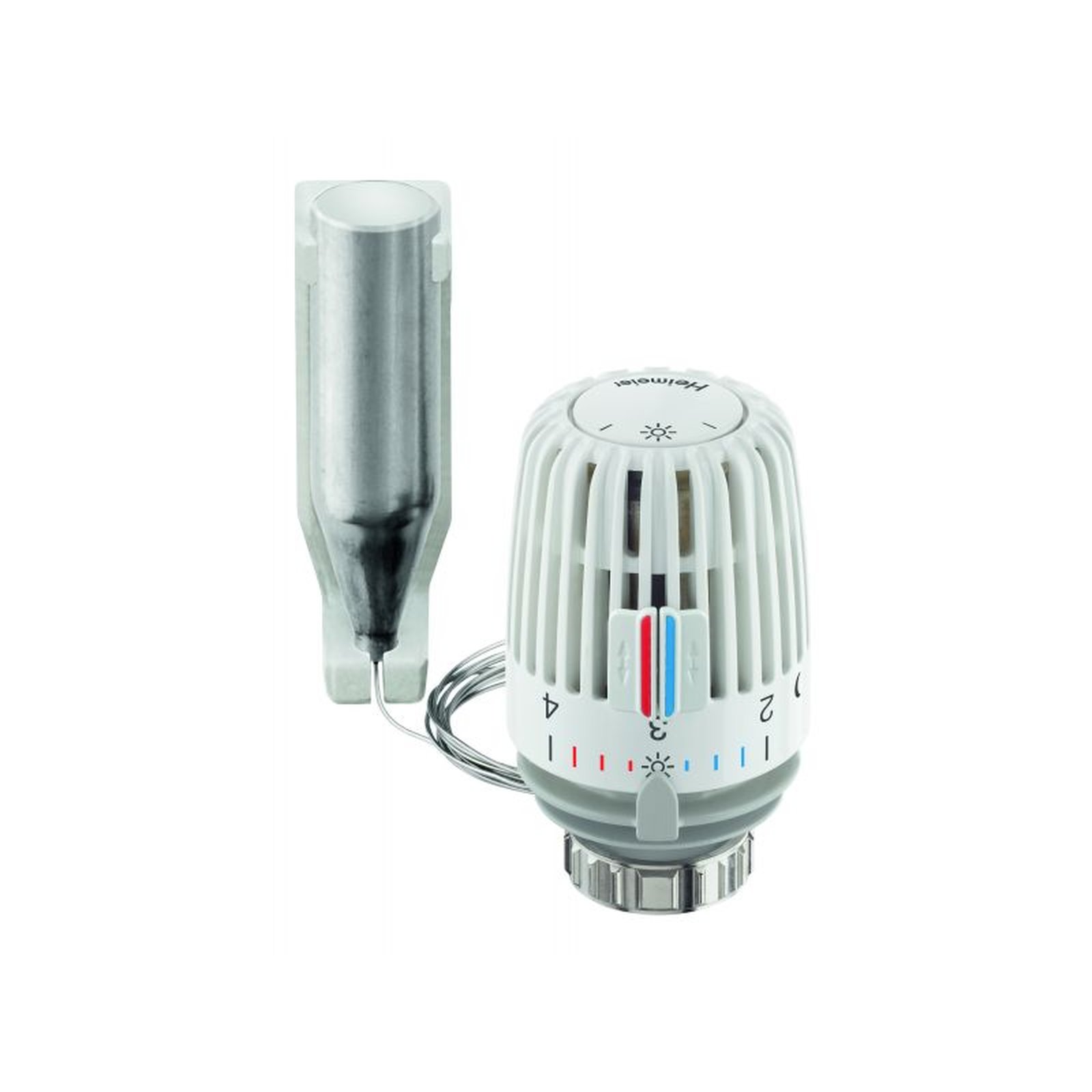 Heimeier Thermostatkopf K Fernfühler flüssigkeitsgefüllt Kapillarrohr 1.25m weiß RAL9016 6001-00.500