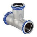 Geberit Pressfitting T-Stück Mapress Edelstahl d108-108-108 CIIR Dichtring Pressindikator 31011