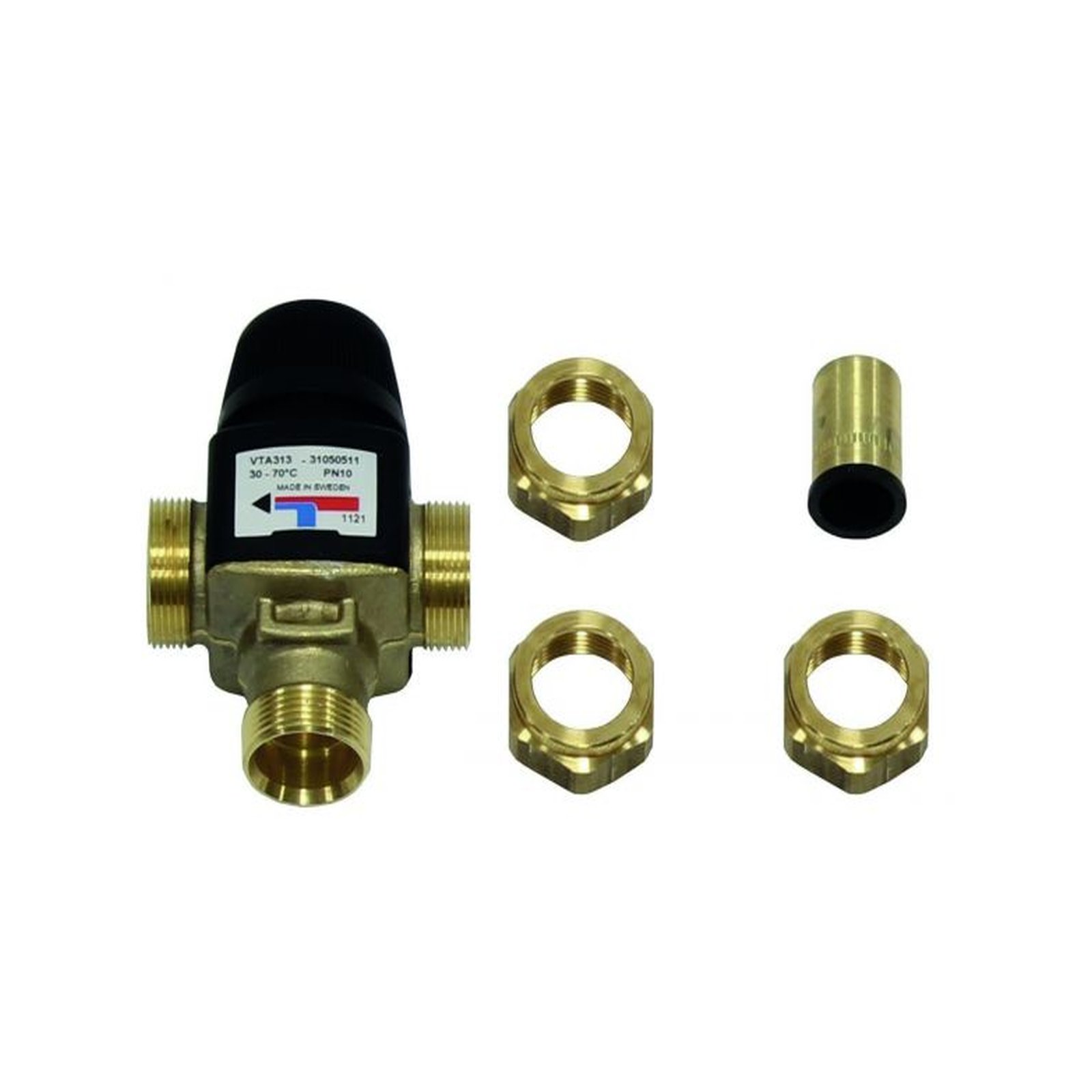 Vaillant Warmwasser-Thermostatmischer 3/4 Klemmringverschraubung 22 mm einstellbar 30-70 Grad Celsius 302040