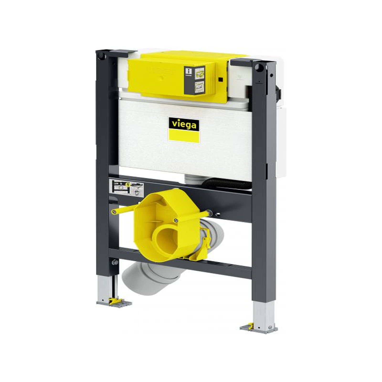 Viega WC Element Prevista Dry 8533 Dusch WC Anschluss 820 mm 2-Mengen-Spültechnik pulverbeschichtet 772017