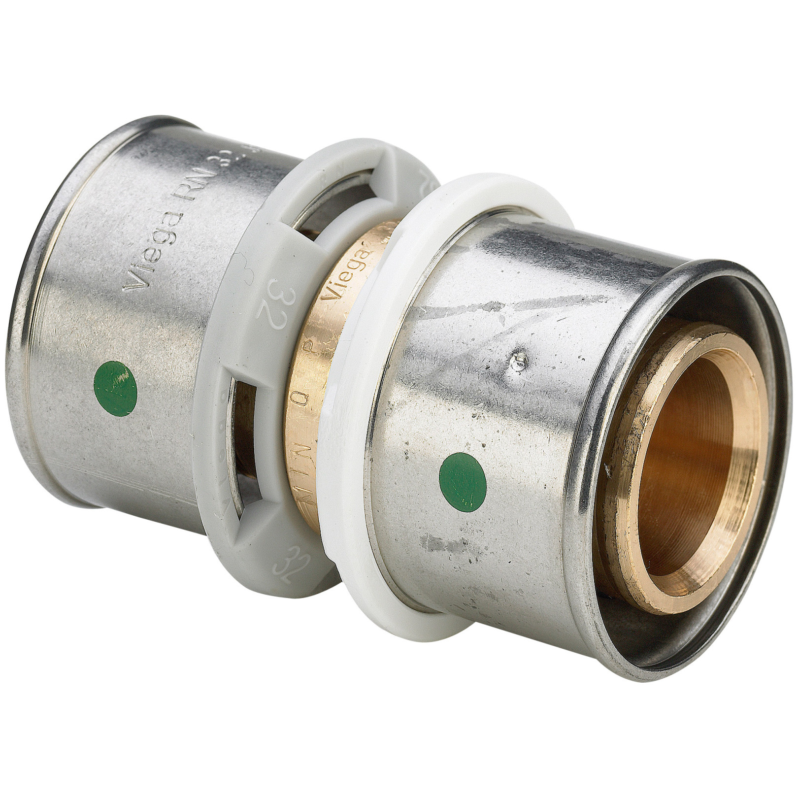 Viega Pressfitting Sanfix P 2115.9 Übergangskupplung 32mm Rotguss SC-Contur 586720
