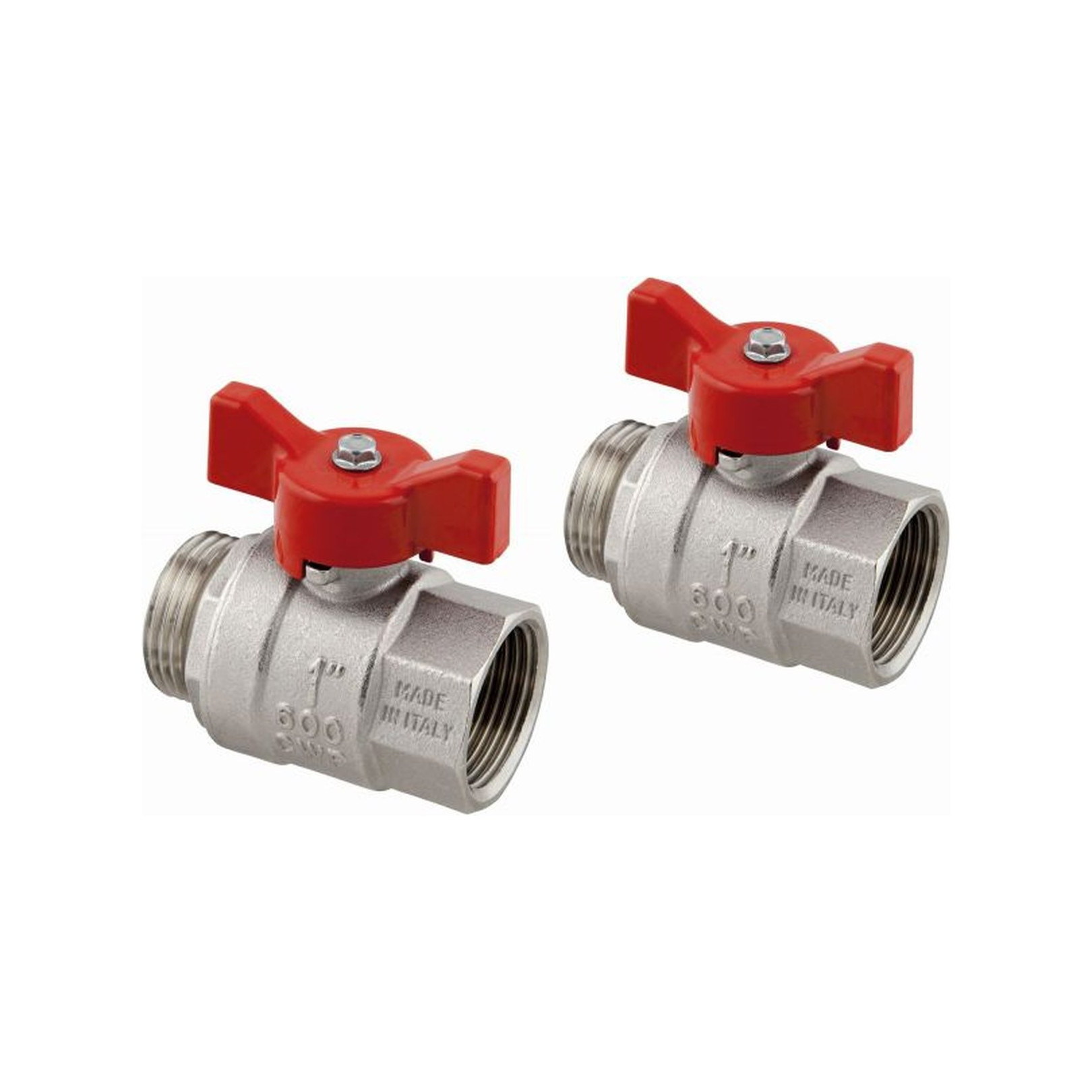 Uponor Vario Kugelhahn NP G1-G1 Messing vernickelt flachdichtend 1059132