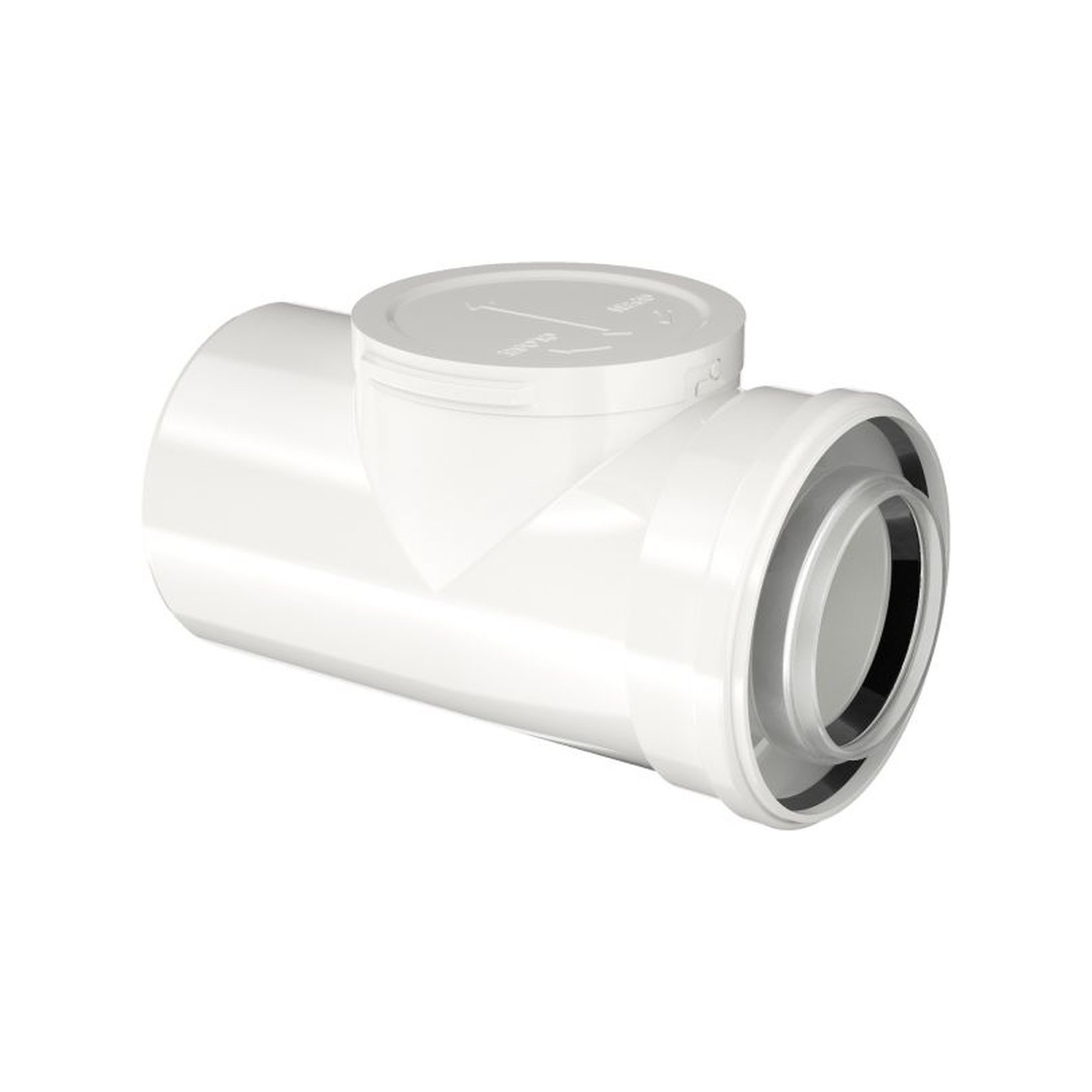 Buderus Konzentrisches Rohr Prüföffnung 80/125 mm 250 mm weiß Stahl Kunststoff PP Hersteller-Artikelnummer 7738112666