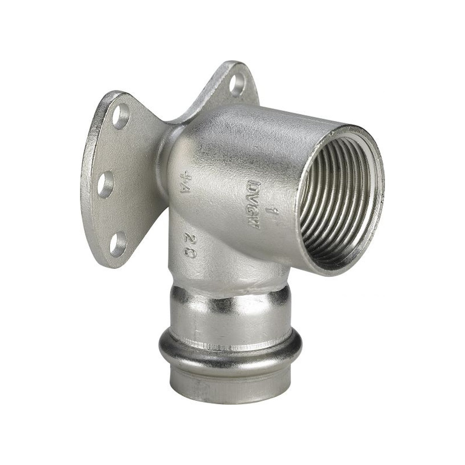 Viega Sanpress Inox Wandscheibe 22mmxRp1/2 SC-Contur EPDM Edelstahl 437268