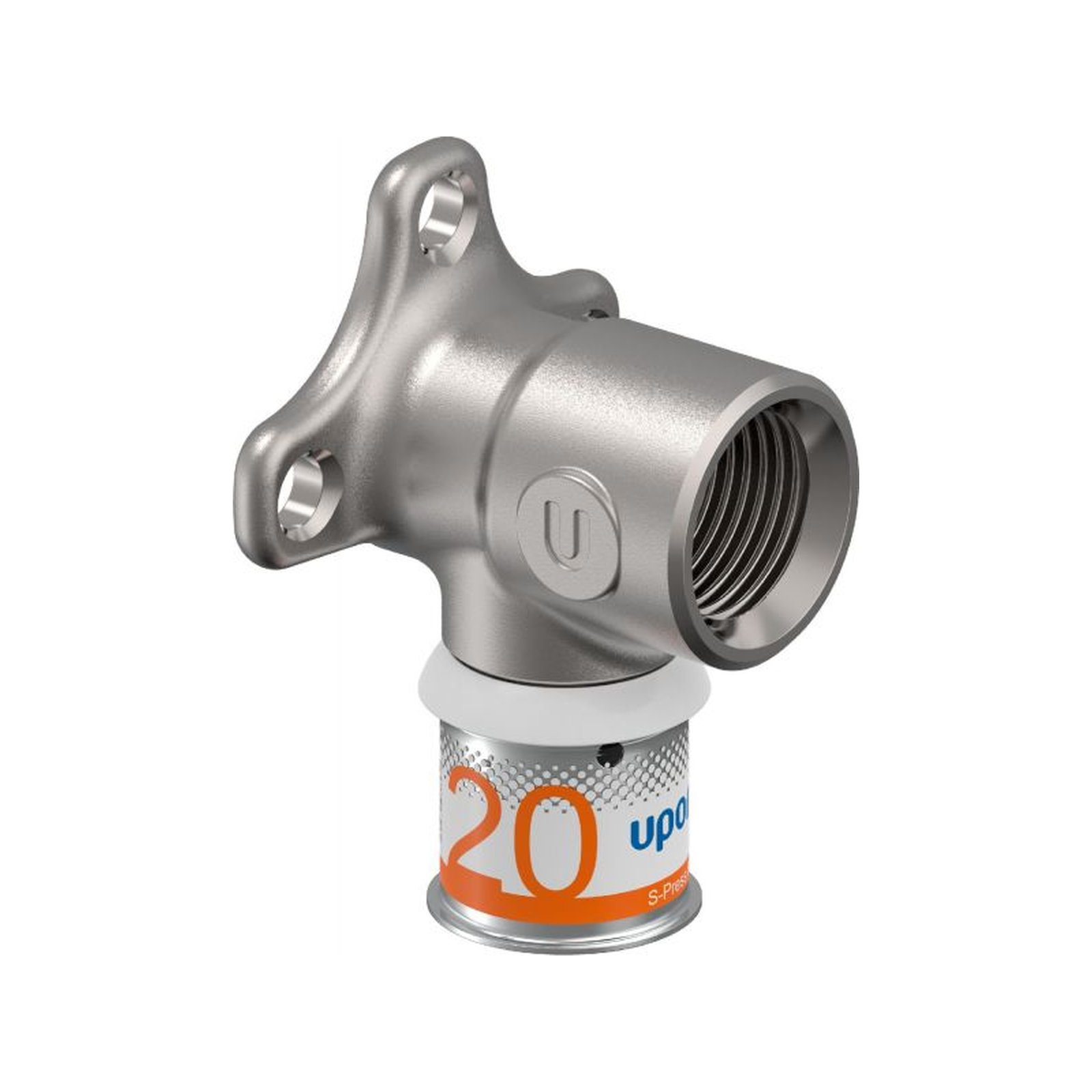 Uponor Wandscheibe S-Press PLUS 20mm DN15 IG Pressmuffe Edelstahlpresshülse PPSU verzinnt Messing 1070640