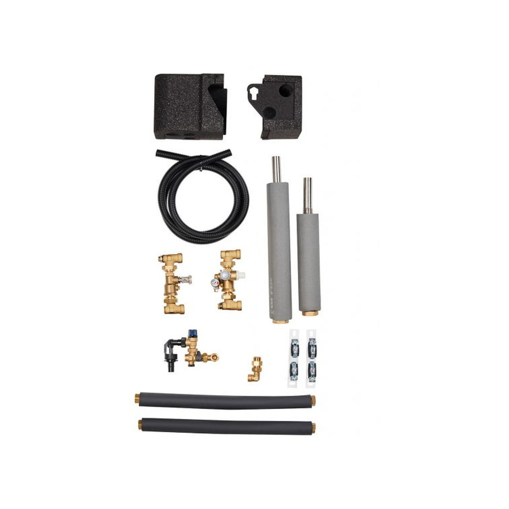 Vaillant Anschluss-Set flexibel uniTOWER Edelstahlwellrohre Pressmontage Wärmedämmschalen Sicherheitsventil 0020250219