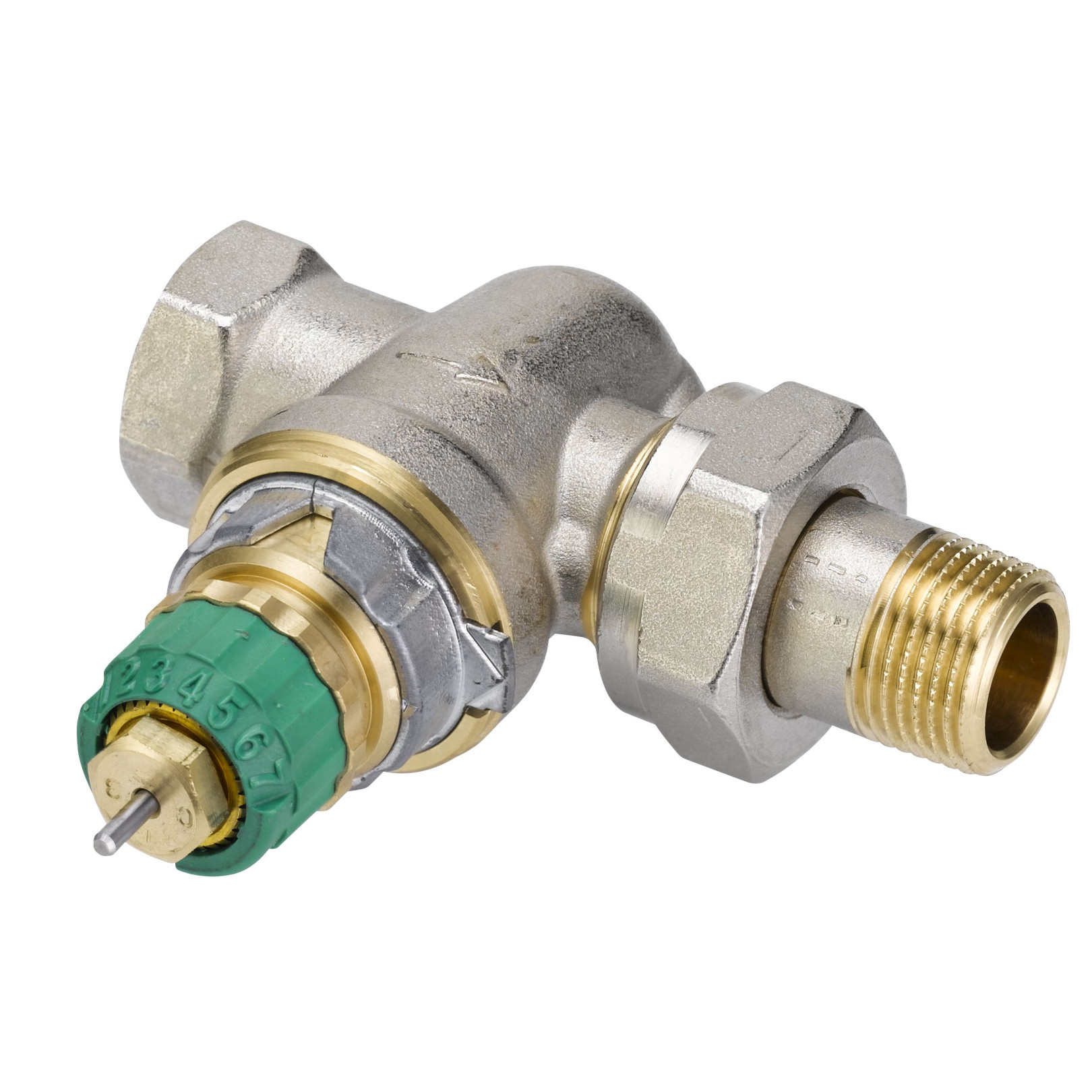 Danfoss Thermostatventil RA-DV 10 Dynamic Valve Durchgangsform R 3/8 druckunabhängig vernickelt 013G7722