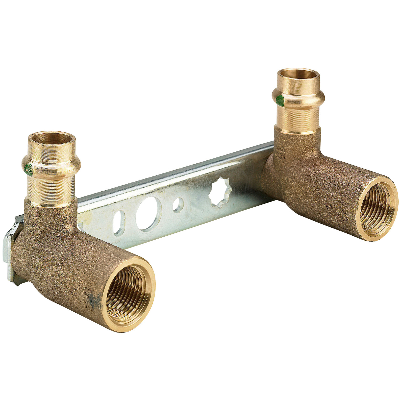 Viega Pressfitting Sanpress Montageeinheit 15x1/2x45x80/100 flach SC-Contur Siliziumbronze 135119