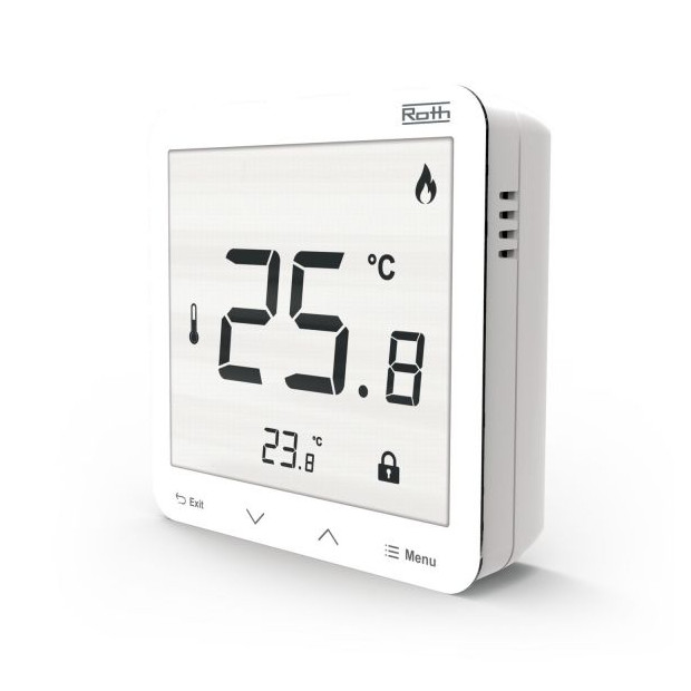 ROTH Funk-Raumbediengerät Touchline SL Plus Einzelraumregelung LC-Display Feuchtemessung 1135010163