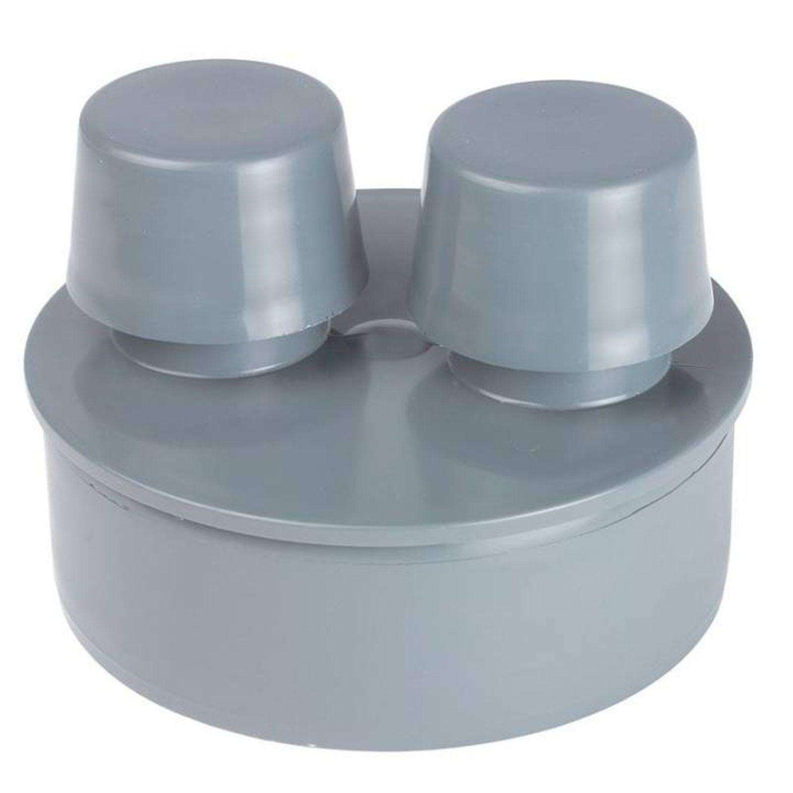 Airfit Rohrbelüfter DN 110 PP grau Abflussrohr Gummimanschette senkrechte Montage 57110RB