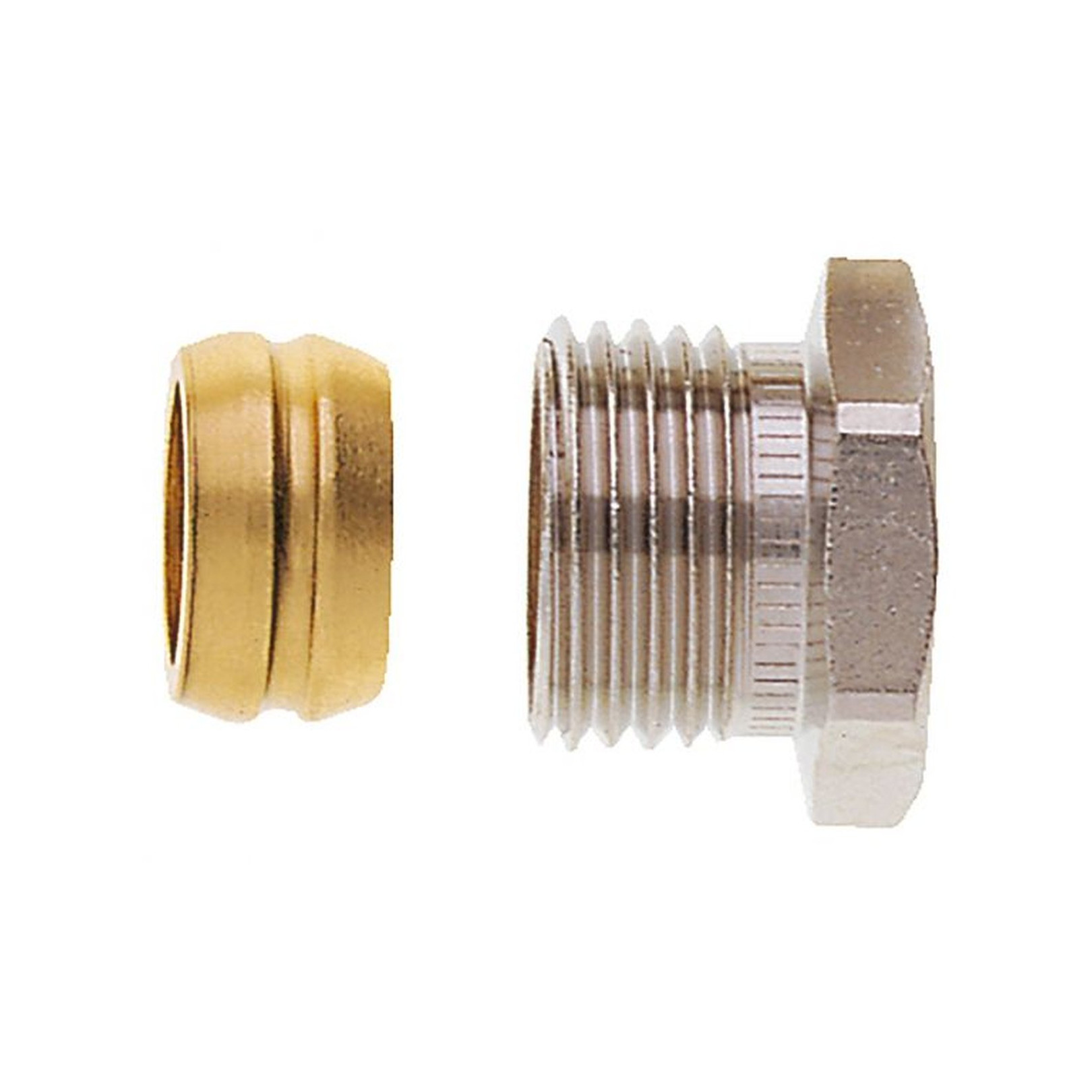 IMI Heimeier Klemmverschraubung 2201-12.351 12mm Rp 3/8 vernickelt Kupfer Stahlrohr