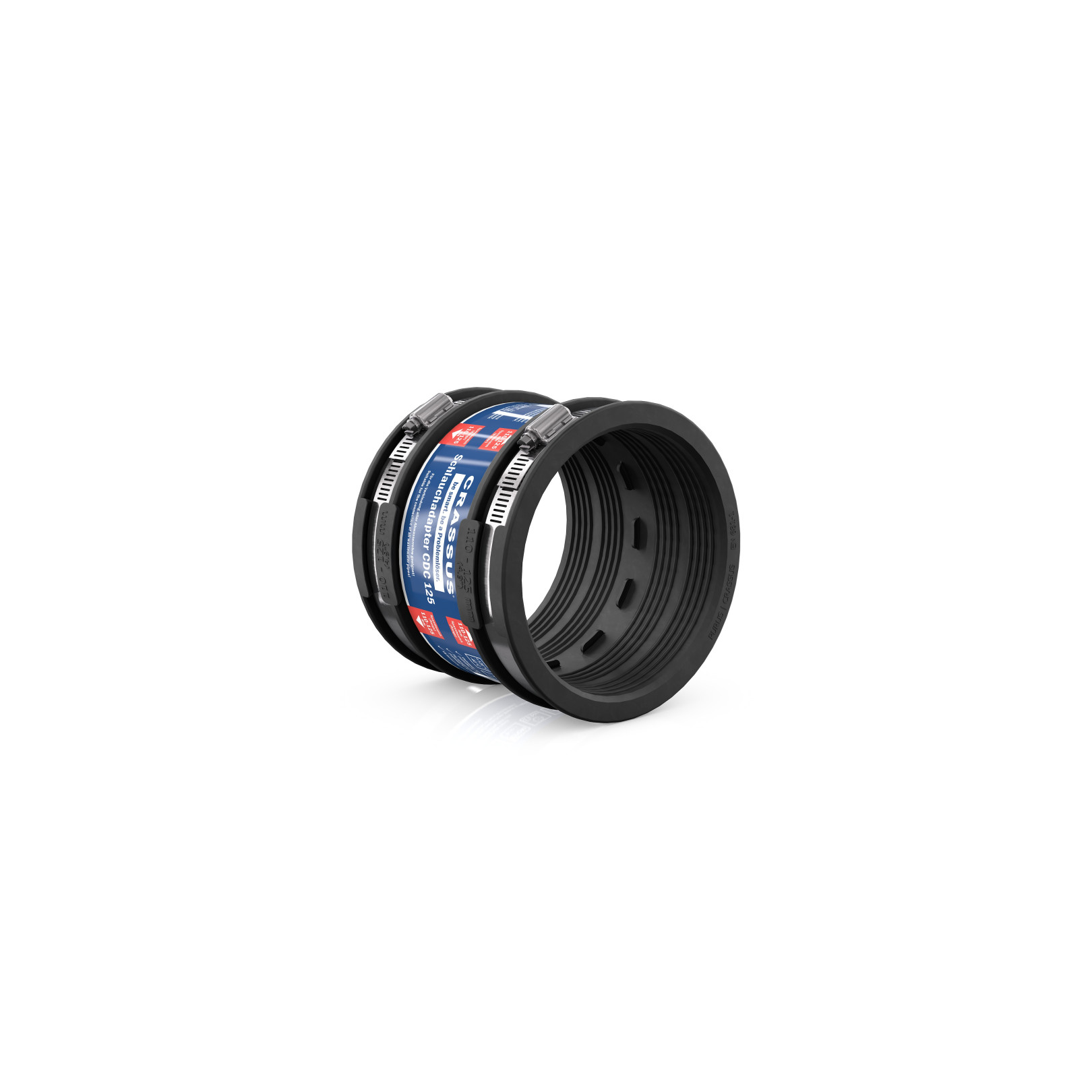 Crassus Schlauchadapter Typ 1 CDC 125 110-125mm EPDM V2A CRA14029