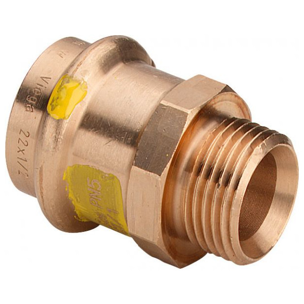 Viega Pressfitting Gas Uebergangsstueck Profipress-G 2611.5 18x3-4 Rotguss SC-Contur HNBR 382810