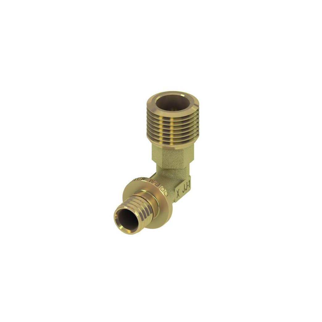 TECE Winkelübergangsnippel TECEflex 25 R 1 Zoll Siliziumbronze O-Ring frei 707805