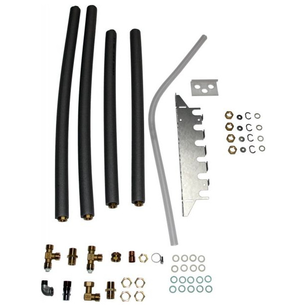 Wolf Anschluss-Set CGS-2 Verrohrung Auf Unterputzinstallation Edelstahlwellrohr Gas Wasser 2071832