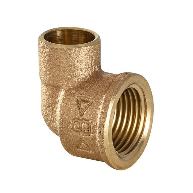 IBP Winkel 90 Grad Rotguss Serie4000 4090G 35 mm 1 1/4 IG Innenlötende DVGW 4090G035010000