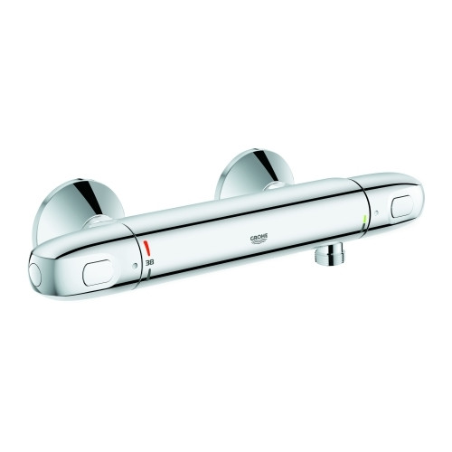 Grohe Thermostat-Brausebatterie Grohtherm 1000 34814003 Wandmontage CoolTouch SafeStop Chrom